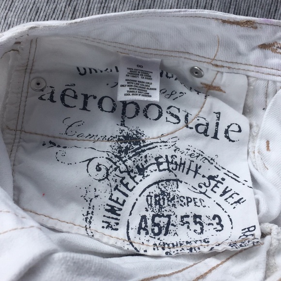 Aeropostale jean shorts white size 00 - Picture 5 of 5